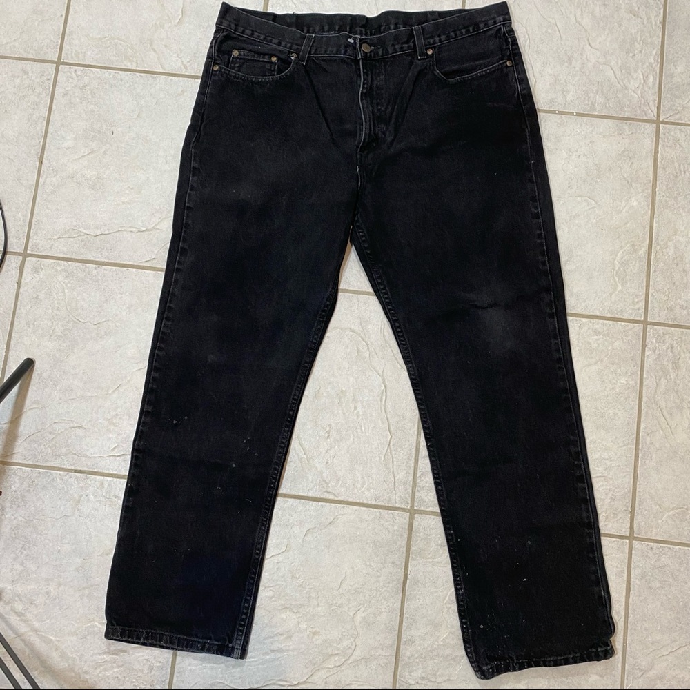 Black High Rise Jeans  Faded Glory Jeans 38-30 Straight Leg High Rise Je…